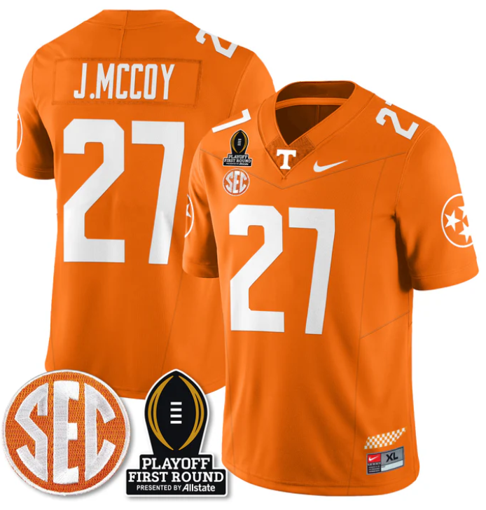 Jermod McCoy Jersey #27 Tennessee Vols Playoff First Round Patch Football All Stitched 5 Jermod McCoy Jersey #27 Tennessee Vols Playoff First Round Patch Football All Stitched - Image 5