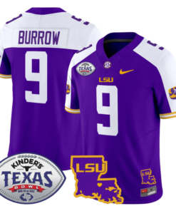 Joe Burrow Jersey #9 LSU Tigers 2024 Texas Bowl Football Stitched