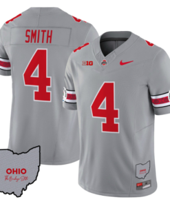Jeremiah Smith Jersey #4 Ohio State Rose Bowl Patch Football V3 All Stitched