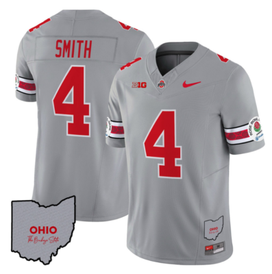 Jeremiah Smith Jersey #4 Ohio State Rose Bowl Patch Football V3 All Stitched 16 Jeremiah Smith Jersey #4 Ohio State Rose Bowl Patch Football V3 All Stitched