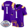 Ja'Marr Chase Jersey #1 LSU Tigers 2024 Texas Bowl Football All Stitched