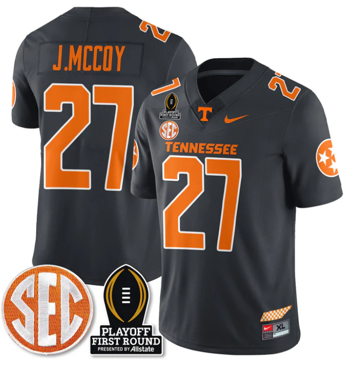Jermod McCoy Jersey #27 Tennessee Vols Playoff First Round Patch Football All Stitched 4 Jermod McCoy Jersey #27 Tennessee Vols Playoff First Round Patch Football All Stitched - Image 4