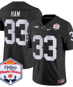 Alternative view of Jack Ham Jersey #33 Penn State 2024 Fiesta Bowl Patch Football All Stitched