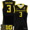 Jackson Shelstad Jersey #3 Oregon Ducks 2024 Lightweight Basketball Black