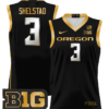 Jackson Shelstad Jersey #3 Oregon Ducks 2024 Lightweight Basketball Black Gold