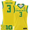 Jackson Shelstad Jersey #3 Oregon Ducks 2024 Lightweight Basketball Yellow