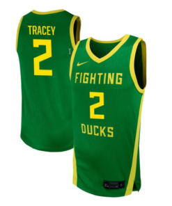 Jadrian Tracey Jersey #2 Oregon Ducks NIL Basketball Green
