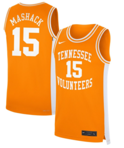 Jahmai Mashack Jersey #15 Tennessee Volunteers Basketball NIL Orange