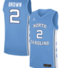 James Brown Jersey #2 North Carolina Tar Heels Basketball Blue
