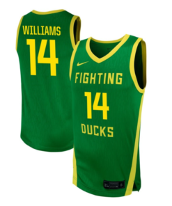 Jayson Williams Jersey #14 Oregon Ducks NIL Basketball Green