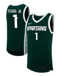 Jeremy Fears Jr Jersey #1 Michigan State Spartans NIL Basketball Green