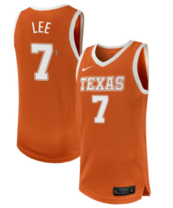 Jordan Lee Jersey #7 Texas Longhorns NIL Basketball Texas Orange