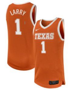 Julian Larry Jersey #1 Texas Longhorns NIL Basketball Texas Orange