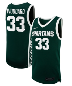 Juliann Woodard Jersey #33 Michigan State Spartans NIL Basketball Green