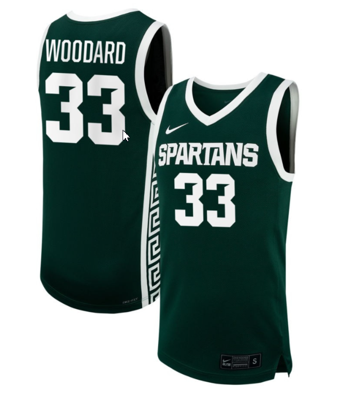 Juliann Woodard Jersey #33 Michigan State Spartans NIL Basketball Green 1 Juliann Woodard Jersey #33 Michigan State Spartans NIL Basketball Green