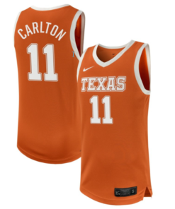 Justice Carlton Jersey #11 Texas Longhorns NIL Basketball Texas Orange