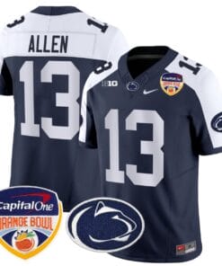 Kaytron Allen Jersey #13 Penn State Orange Bowl Patch Football All Stitched