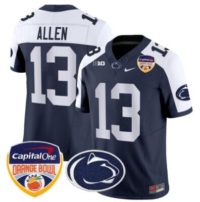 Kaytron Allen Jersey #13 Penn State Orange Bowl Patch Football All Stitched