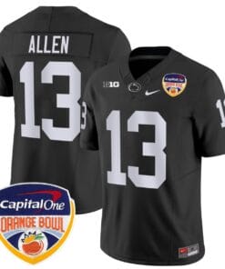 Kaytron Allen Jersey 13 Penn State Orange Bowl Patch Stitched Black
