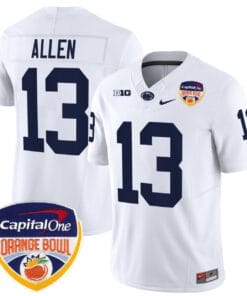 Kaytron Allen Jersey 13 Penn State Orange Bowl Patch Stitched White