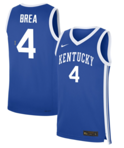 Koby Brea Jersey #4 Kentucky Wildcats NIL Basketball Royal