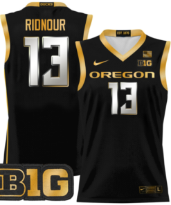 Luke Ridnour Jersey #13 Oregon Ducks 2024 Lightweight Basketball Black Gold