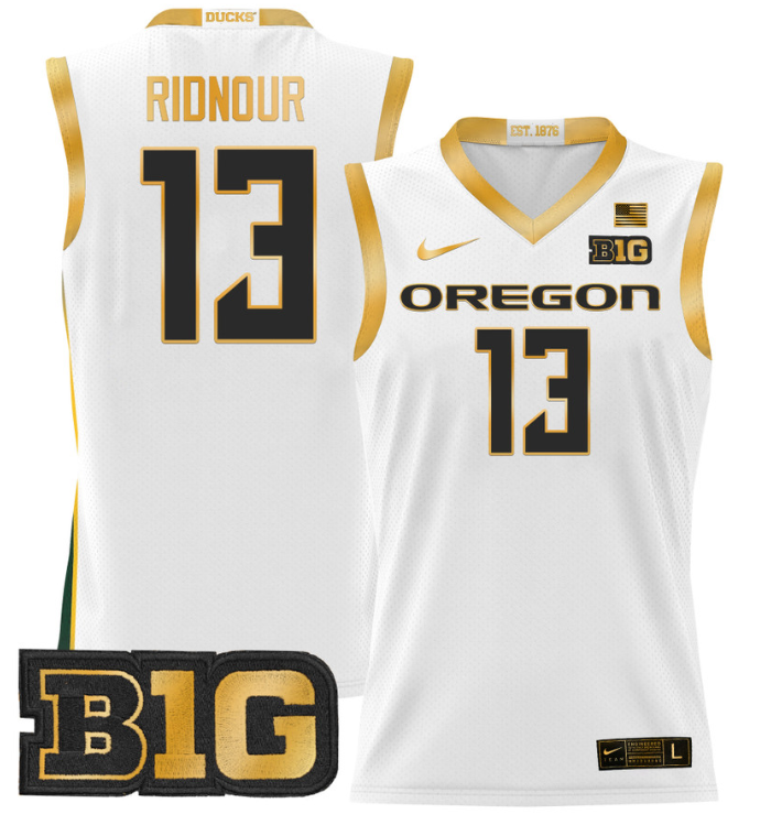Luke Ridnour Jersey #13 Oregon Ducks 2024 Lightweight Basketball White Gold 1 Luke Ridnour Jersey #13 Oregon Ducks 2024 Lightweight Basketball White Gold