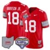 Marvin Harrison Jr Jersey #18 Ohio State Buckeyes Cotton Bowl Patch Football All Stitched