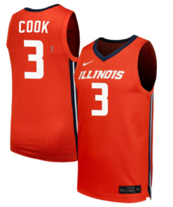 Makira Cook Jersey #3 Illinois Fighting Illini NIL Basketball Orange