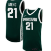 Mary Meng Jersey #21 Michigan State Spartans NIL Basketball Green 4 Mary Meng Jersey #21 Michigan State Spartans NIL Basketball Green