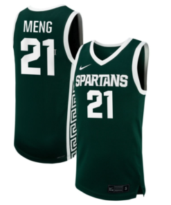 Mary Meng Jersey #21 Michigan State Spartans NIL Basketball Green