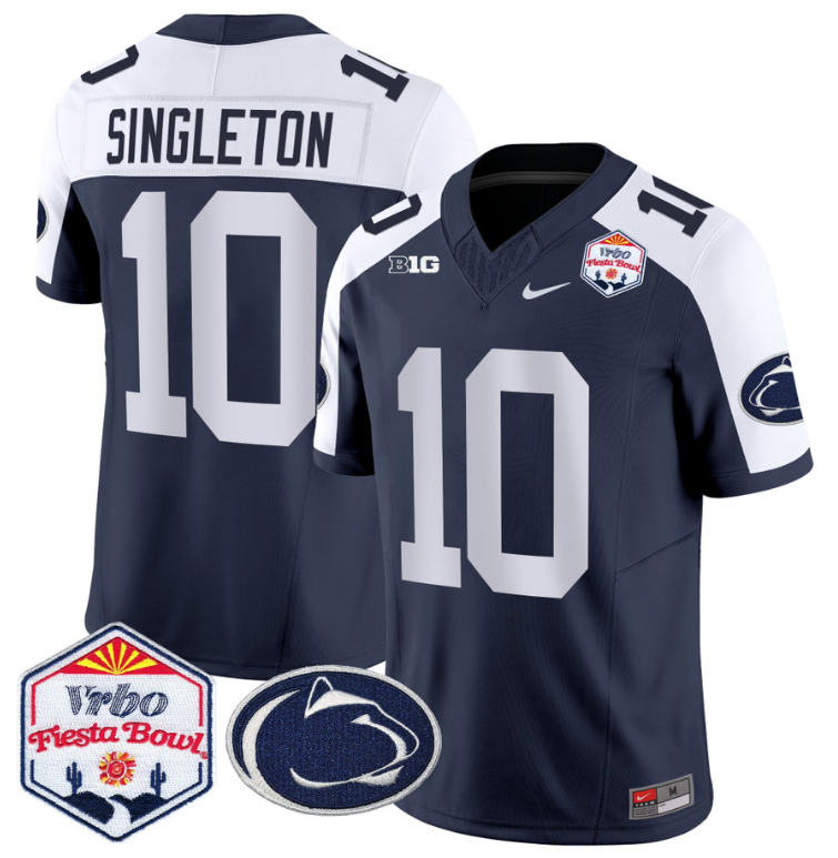 Nicholas Singleton Jersey #10 Penn State 2024 Fiesta Bowl Patch Football All Stitched 1 Nicholas Singleton Jersey #10 Penn State 2024 Fiesta Bowl Patch Football All Stitched
