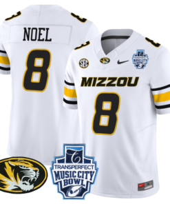 Nate Noel Jersey #8 Missouri Tigers 2024 Music City Bowl Football All Stitched