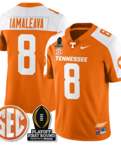 Nico Iamaleava Jersey #8 Tennessee Vols Playoff First Round Patch Football All Stitched