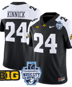 Nile Kinnick Jersey #24 Iowa Hawkeyes 2024 Music City Bowl Patch Football All Stitched