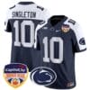 Nicholas Singleton Jersey #10 Penn State Orange Bowl Patch Football All Stitched