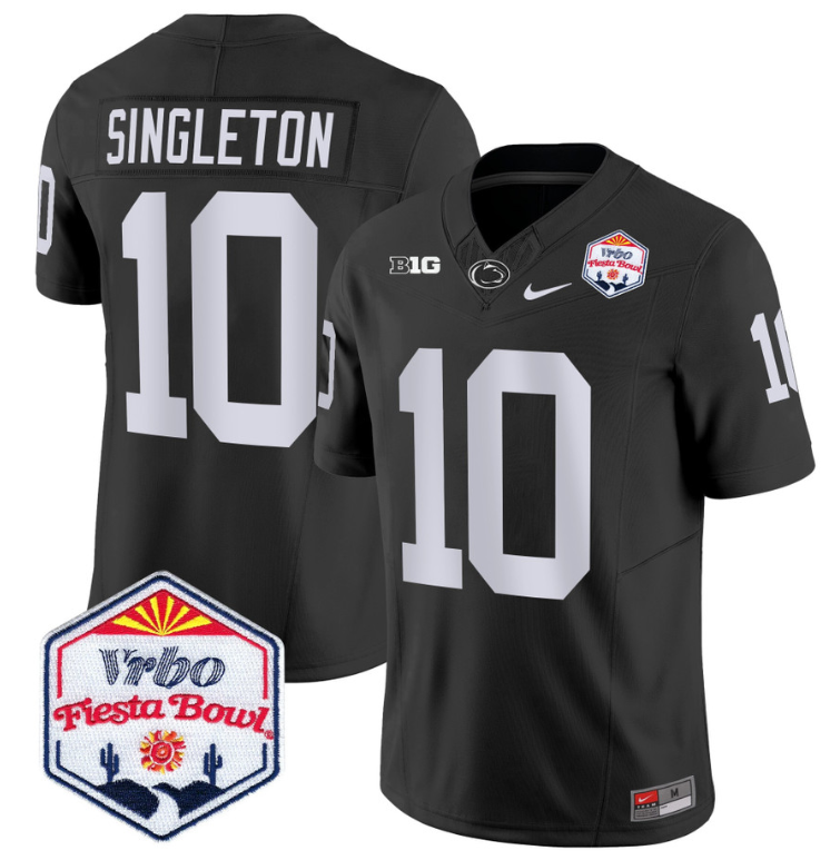 Nicholas Singleton Jersey #10 Penn State 2024 Fiesta Bowl Patch Football All Stitched 5 Nicholas Singleton Jersey #10 Penn State 2024 Fiesta Bowl Patch Football All Stitched
