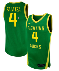Nani Falatea Jersey #4 Oregon Ducks NIL Basketball Green