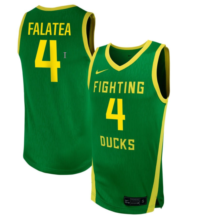 Nani Falatea Jersey #4 Oregon Ducks NIL Basketball Green 1 Nani Falatea Jersey #4 Oregon Ducks NIL Basketball Green