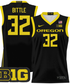Nate Bittle Jersey #32 Oregon Ducks 2024 Lightweight Basketball Black