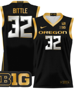 Nate Bittle Jersey #32 Oregon Ducks 2024 Lightweight Basketball Black Gold