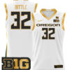 Nate Bittle Jersey #32 Oregon Ducks 2024 Lightweight Basketball White Gold