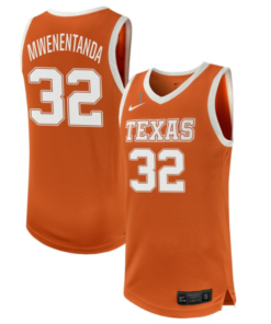 Ndjakalenga Mwenentanda Jersey #32 Texas Longhorns NIL Basketball Texas Orange