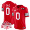 OHIO Jersey #0 Ohio State 2025 CFP Patch National Champions Football All Stitched