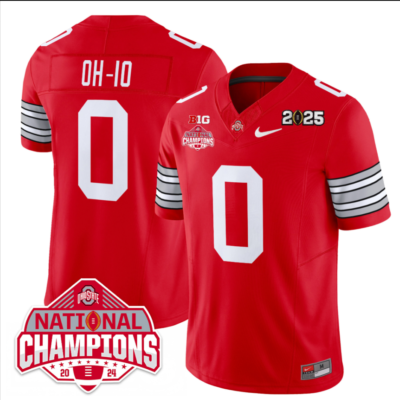 OHIO Jersey #0 Ohio State 2025 CFP Patch National Champions Football All Stitched
