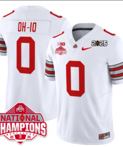 OHIO Jersey #0 Ohio State 2025 CFP Patch National Champions Football All Stitched