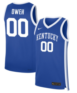 Otega Oweh Jersey #0 Kentucky Wildcats NIL Basketball Royal