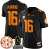 Peyton Manning Jersey #16 Tennessee Vols Playoff First Round Patch Football All Stitched