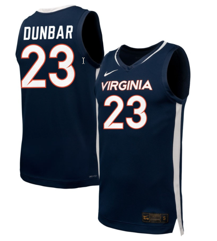 Payton Dunbar Jersey #23 Virginia Cavaliers NIL Basketball Navy 1 Payton Dunbar Jersey #23 Virginia Cavaliers NIL Basketball Navy