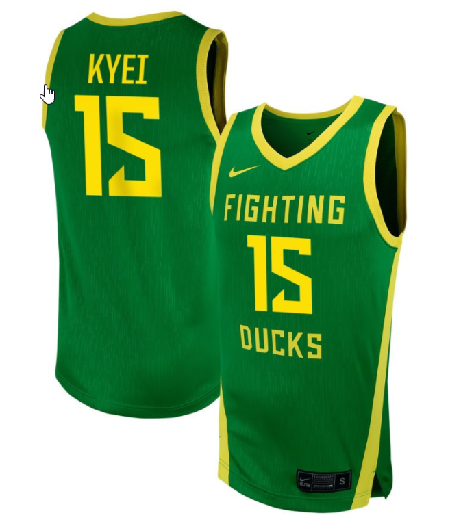 Phillipina Kyei Jersey #15 Oregon Ducks NIL Basketball Green 1 Phillipina Kyei Jersey #15 Oregon Ducks NIL Basketball Green